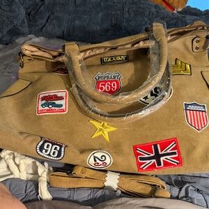 Canvas Patchwork Tote Bag